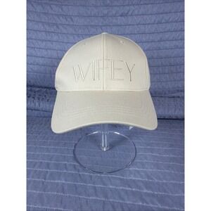 Miss to Mrs Wifey Hat Womens Baseball Cap One Size Ivory Bride Bachelorette NWT